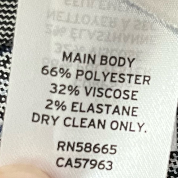 Nordstrom Straight Wide Leg Plaid Pants Slacks-Womens 4-Gray & Black-Office-Work - Picture 4 of 9